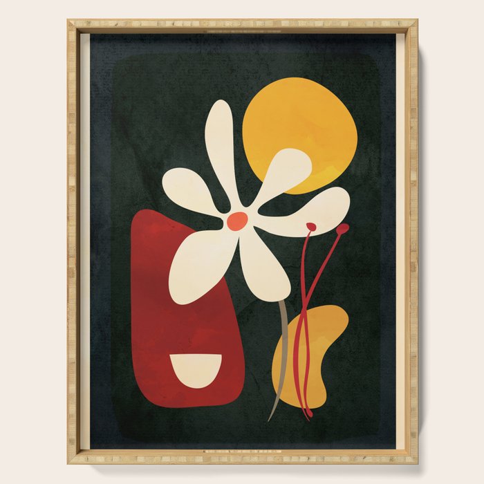 Abstract Daisy 01 Serving Tray Gallery Image 1