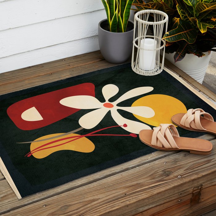 Abstract Daisy 01 Outdoor Rug Gallery Image 2