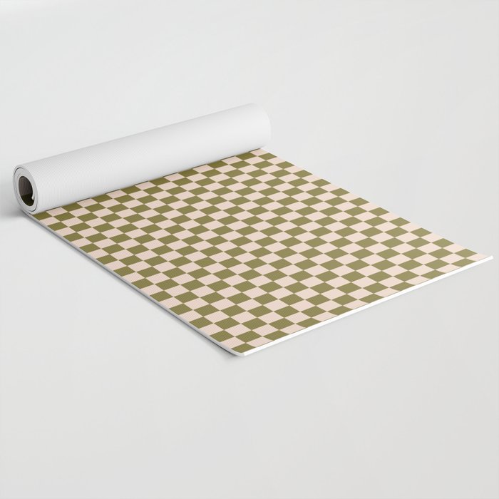 Check VI - Green â Checkerboard Print Yoga Mat Gallery Image 2