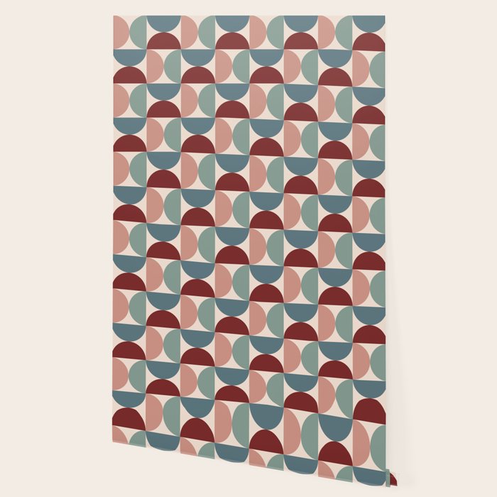 Bauhaus Mid Century Modern Geometric Pattern XV Wallpaper Gallery Image 2
