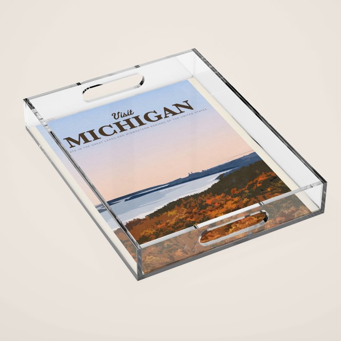 Visit Michigan Acrylic Tray Gallery Image 1