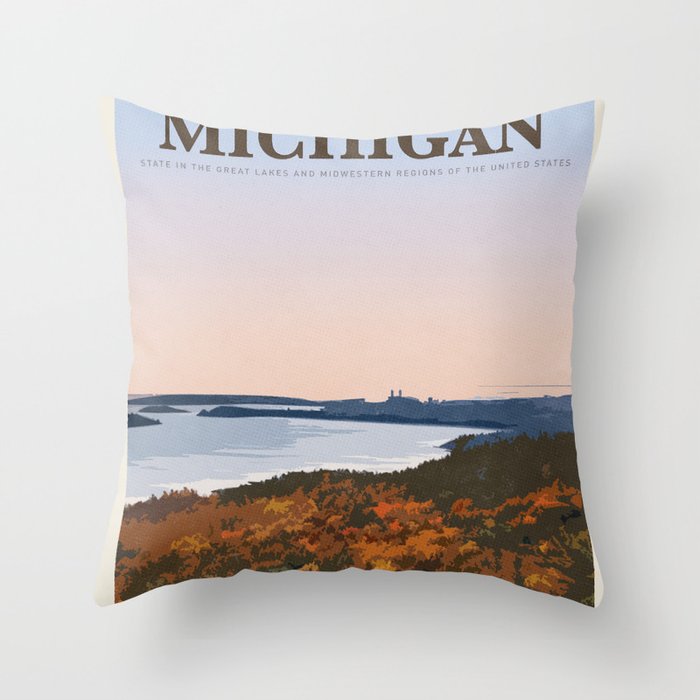 Visit Michigan Throw Pillow Gallery Image 6