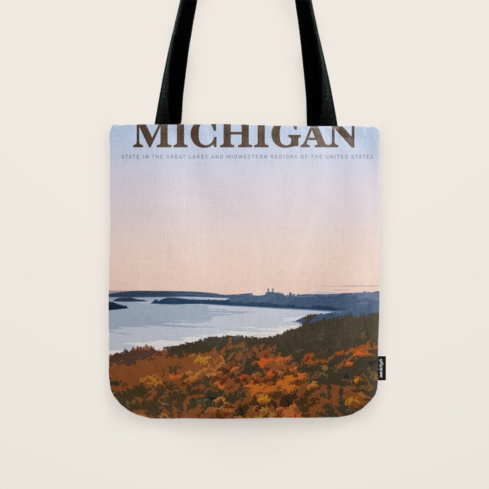Visit Michigan Tote Bag Gallery Image 1
