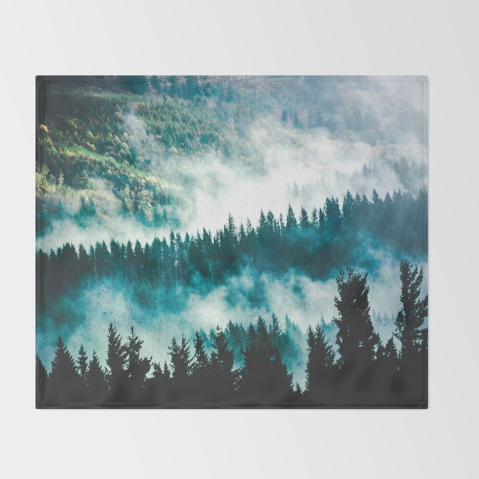 Adventure Forest IV - Pacific Northwest Wanderlust Throw Blanket Gallery Image 2