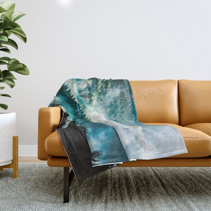 Adventure Forest IV - Pacific Northwest Wanderlust Throw Blanket Gallery Image 1