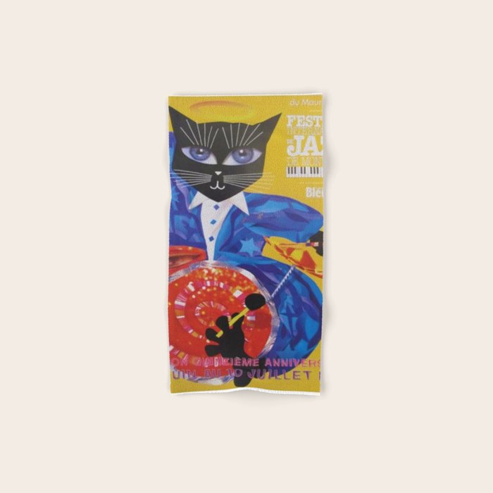 1994 Montreal Jazz Festival Cool Cat Poster No. 3 Gig Advertisement Bath Towel Gallery Image 1