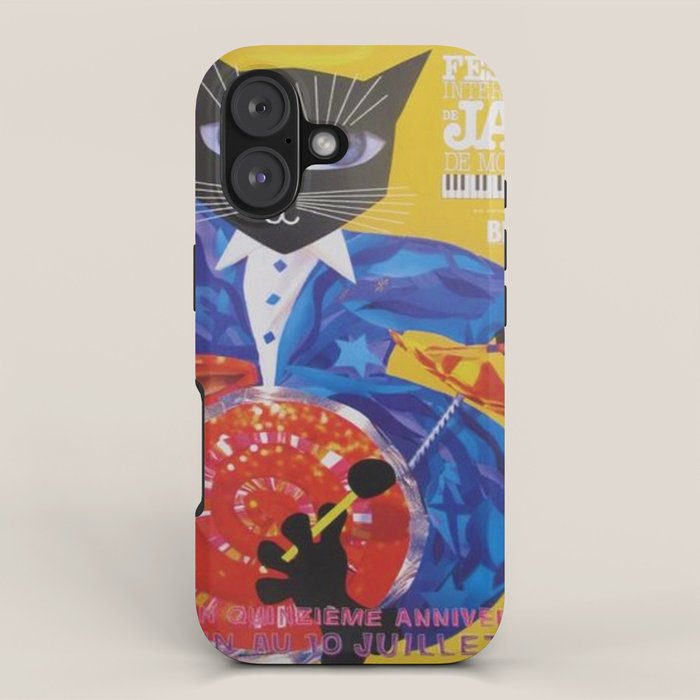 1994 Montreal Jazz Festival Cool Cat Poster No. 3 Gig Advertisement iPhone Case Gallery Image 1
