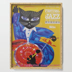 1994 Montreal Jazz Festival Cool Cat Poster No. 3 Gig Advertisement Serving Tray Gallery Image 1