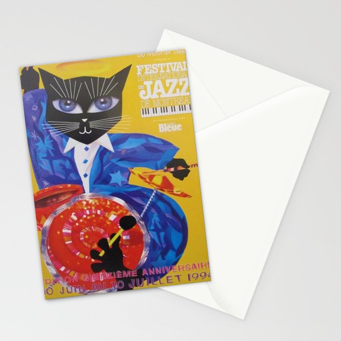 1994 Montreal Jazz Festival Cool Cat Poster No. 3 Gig Advertisement Stationery Card Gallery Image 2
