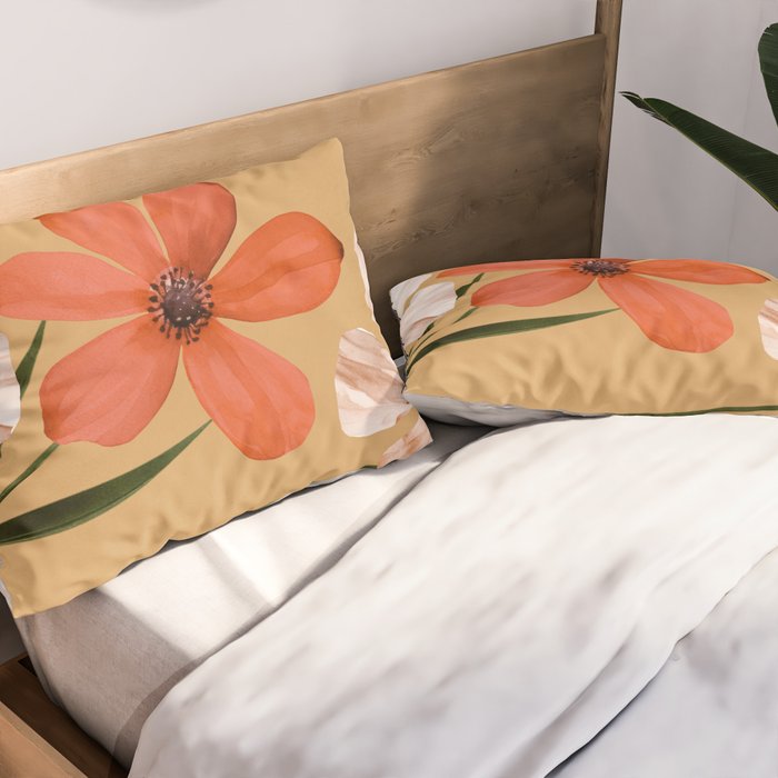 Pastel Petal Symphony Pillow Sham Gallery Image 2