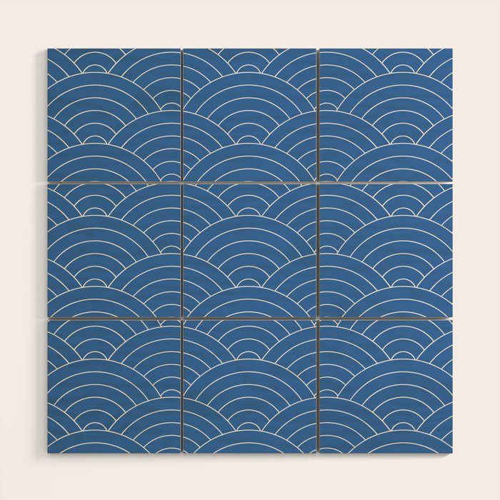 Waves (Sky Blue) Wood Wall Art Gallery Image 1