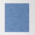 Waves (Sky Blue) Throw Blanket Gallery Image 2