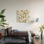 Minimal Line Leaves #1 Wood Wall Art Gallery Image 2