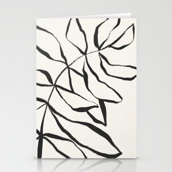 Minimal Line Leaves #1 Stationery Card Gallery Image 2