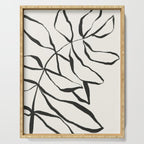 Minimal Line Leaves #1 Serving Tray Gallery Image 1