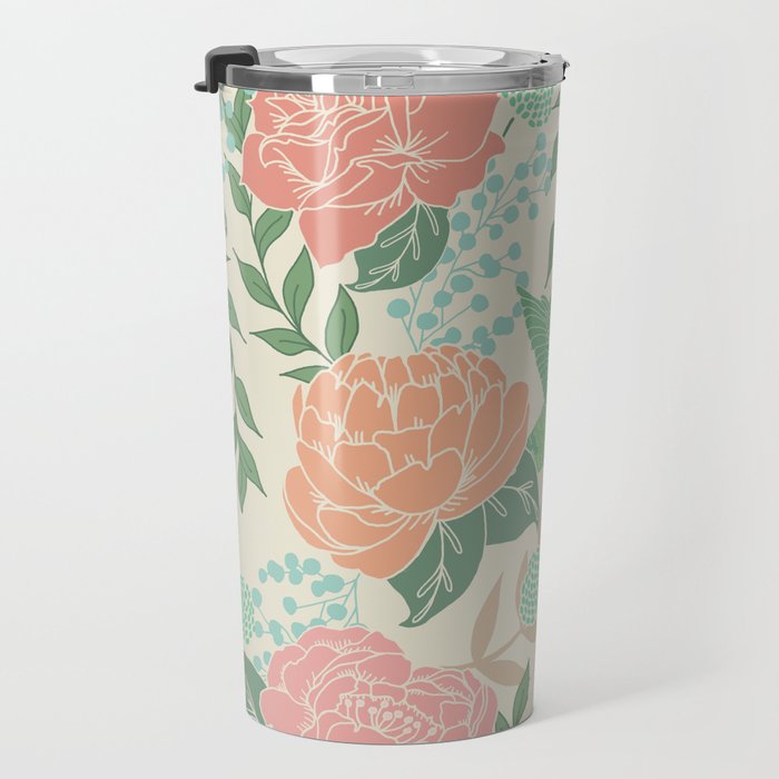 Victorian Garden with Hummingbird Travel Mug Gallery Image 3