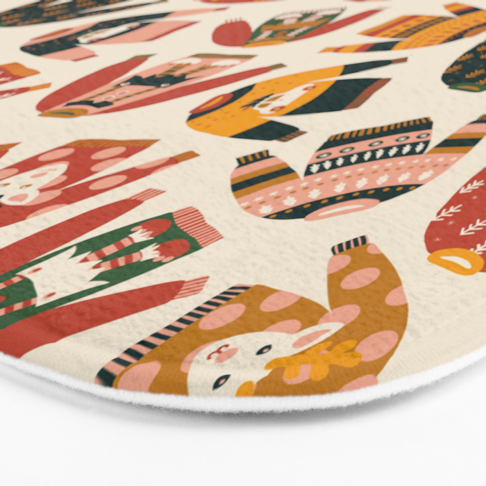 Ugly Christmas Sweaters Vintage Colors Bath Mat Gallery Image 3
