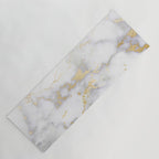 Blush chic faux gold gray gradient marble Yoga Mat Gallery Image 1
