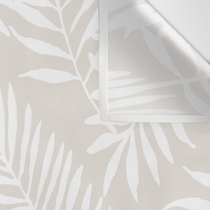 Tropical Palm Leaves - Palm Leaf Pattern - Sandy Beige Wall Tapestry Gallery Image 3