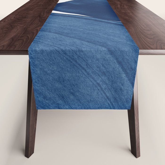 Modern Painting Blue II, Blue Abstract Table Runner