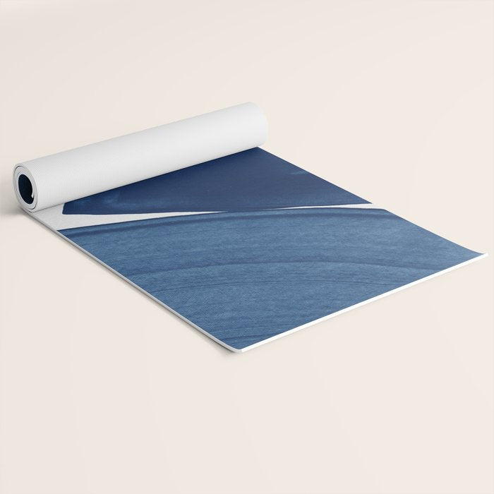 Modern Painting Blue II, Blue Abstract Yoga Mat Gallery Image 2
