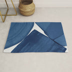 Modern Painting Blue II, Blue Abstract Rug Gallery Image 1