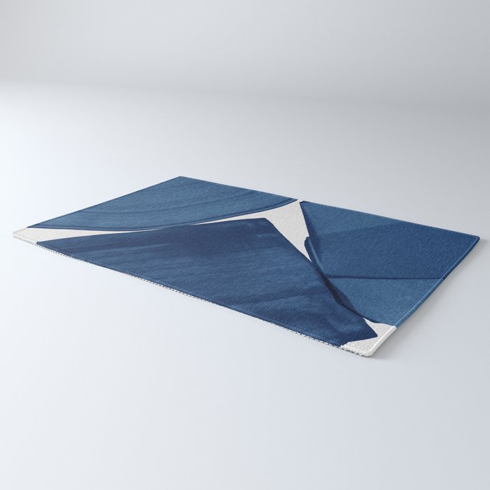 Modern Painting Blue II, Blue Abstract Rug Gallery Image 3