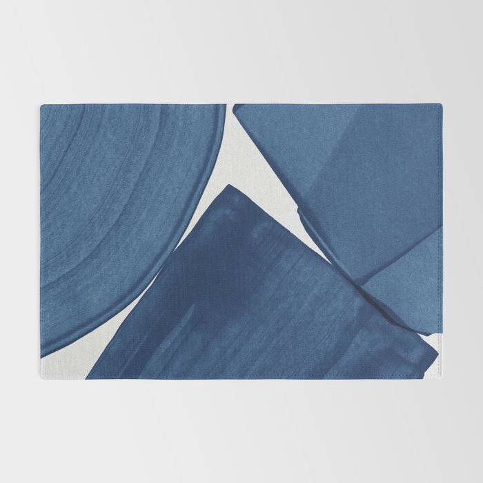 Modern Painting Blue II, Blue Abstract Rug Gallery Image 2