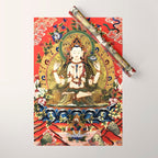 Chenrezig Bodhisattva Tibetan Buddha Wrapping Paper Gallery Image 1