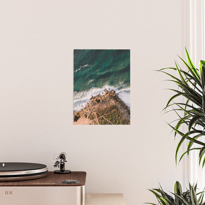Ericeira from above | Coastal ocean drone photography print | Travel wall art Portugal Poster Gallery Image 2