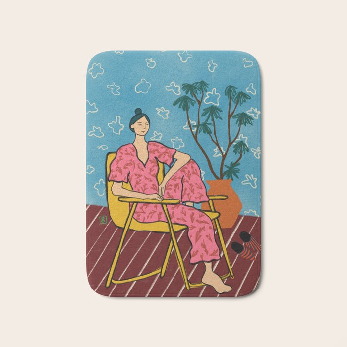 PLANT LADY AT HOME Bath Mat Gallery Image 1
