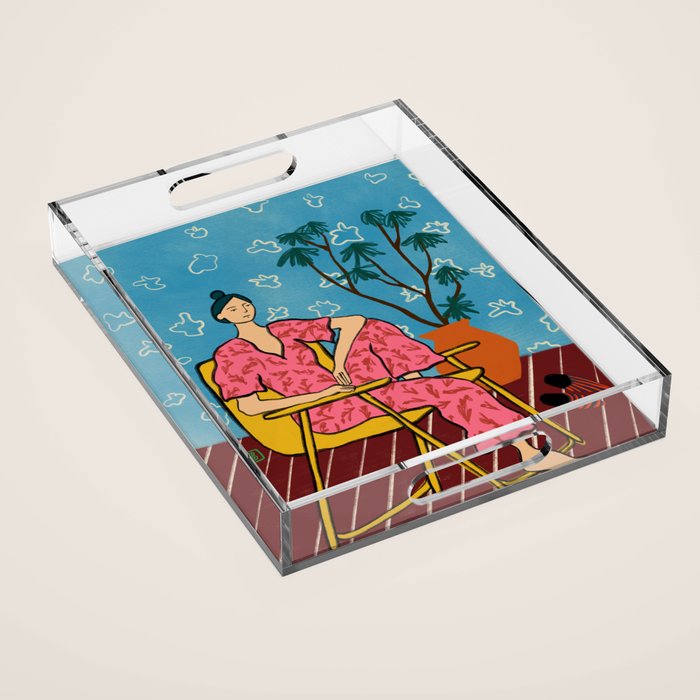 PLANT LADY AT HOME Acrylic Tray Gallery Image 1