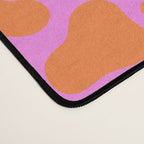 Abstract pink cow print shape pattern Desk Mat Gallery Image 4