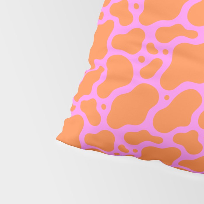 Abstract pink cow print shape pattern Pillow Sham Gallery Image 4