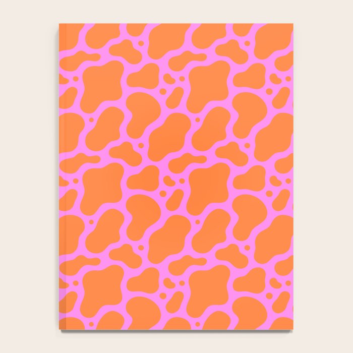 Abstract pink cow print shape pattern Notebook Gallery Image 4