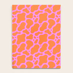 Abstract pink cow print shape pattern Notebook Gallery Image 4
