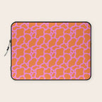 Abstract pink cow print shape pattern Laptop Sleeve Gallery Image 1
