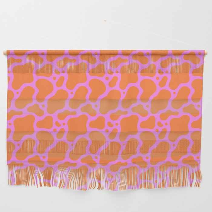 Abstract pink cow print shape pattern Wall Hanging Gallery Image 1