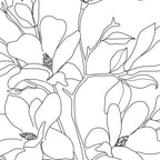 Minimal Line Art Magnolia Flowers Coffee Mug Gallery Image 2