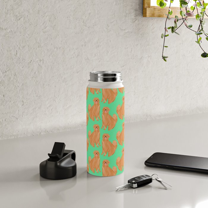 Happy Golden Retriever Water Bottle Gallery Image 4