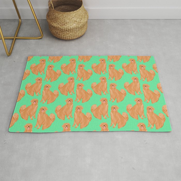 Happy Golden Retriever Rug Gallery Image 1