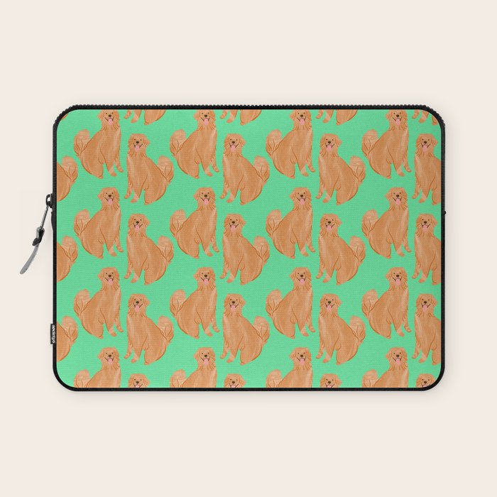 Happy Golden Retriever Laptop Sleeve Gallery Image 1