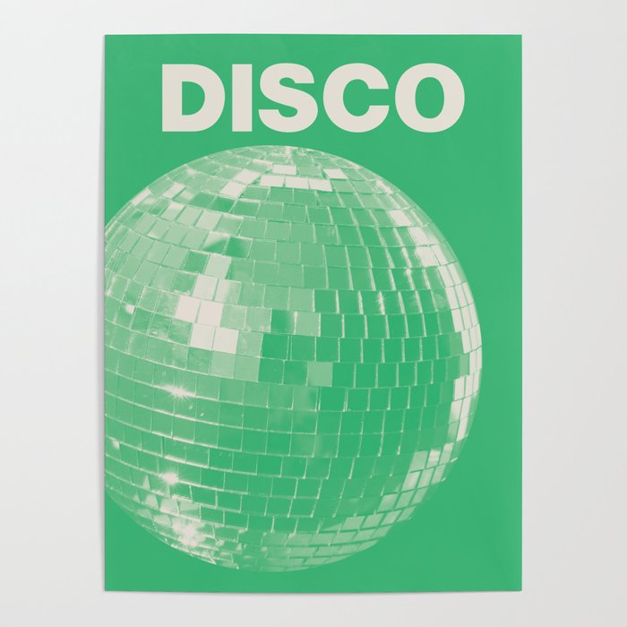 Green Disco Ball Poster Gallery Image 1