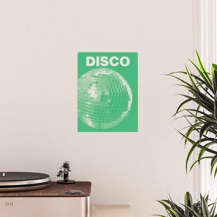 Green Disco Ball Poster Gallery Image 2