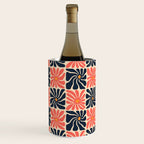 Vintage hippie flower art pattern Wine Chiller Gallery Image 3