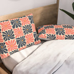 Vintage hippie flower art pattern Pillow Sham Gallery Image 2