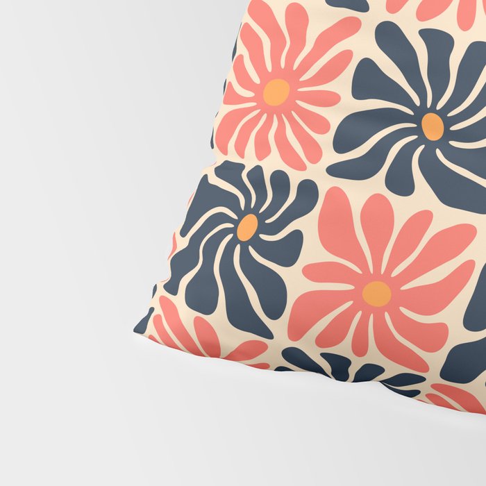 Vintage hippie flower art pattern Pillow Sham Gallery Image 4