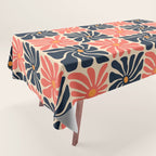 Vintage hippie flower art pattern Tablecloth Gallery Image 1