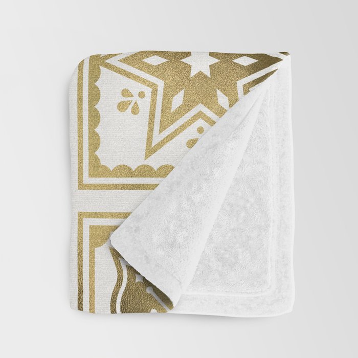 Talavera Mexican Tile - Gold Palette Throw Blanket Gallery Image 3