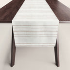 AEGEAN MULTI SIMPLE TICKING STRIPE JUTE Table Runner Gallery Image 1
